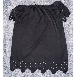 SHEIN Off the Shoulder Black Dress